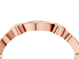 Rose gold Bezel Set Marquise and Round Diamond Contour Band_13