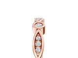 Rose gold Bezel Set Marquise and Round Diamond Contour Band_14
