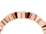 Rose gold Bezel Set Marquise and Round Diamond Stackable Band_13