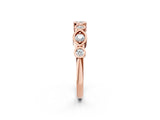 Rose gold Bezel Set Mixed Shape Diamond Eternity Band_11