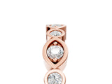Rose gold Bezel Set Mixed Shape Diamond Eternity Band_14