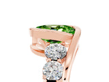 Rose gold Bezel Set Oval Cut Diamond Split Shank Ring_5