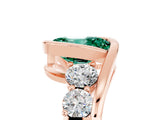 Rose gold Bezel Set Oval Cut Diamond Split Shank Ring_5
