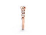 Rose gold Bezel Set Oval Diamond Half Eternity Band_11