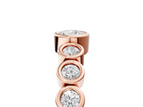 Rose gold Bezel Set Oval Diamond Half Eternity Band_14