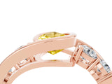 Rose gold Bezel Set Pear Cut Diamond Split Shank Ring_14