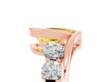 Rose gold Bezel Set Pear Cut Diamond Split Shank Ring_15