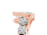 Rose gold Bezel Set Pear Cut Diamond Split Shank Ring_17