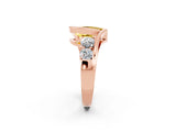 Rose gold Bezel Set Pear Cut Diamond Split Shank Ring_24
