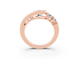 Rose gold Bezel Set Pear Cut Diamond Split Shank Ring_27