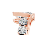 Rose gold Bezel Set Pear Cut Diamond Split Shank Ring_29