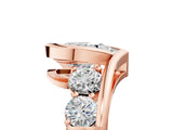 Rose gold Bezel Set Pear Diamond Split Shank Ring_8