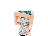 Rose gold Bezel Set Princess Cut Diamond Split Shank Ring_5