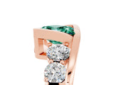 Rose gold Bezel Set Princess Cut Diamond Split Shank Ring_5