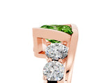 Rose gold Bezel Set Princess Cut Diamond Split Shank Ring_5