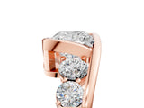 Rose gold Bezel Set Princess Diamond Split Shank Ring_8