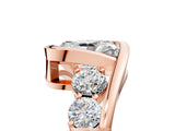 Rose gold Bezel Set Radiant Diamond Split Shank Ring_8