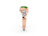 Rose gold Bezel Set Round Cut Diamond Split Shank Ring_2