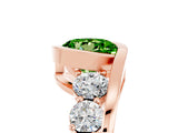 Rose gold Bezel Set Round Cut Diamond Split Shank Ring_5