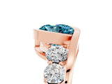 Rose gold Bezel Set Round Cut Diamond Split Shank Ring_5