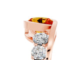 Rose gold Bezel Set Round Cut Diamond Split Shank Ring_5