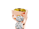 Rose gold Bezel Set Round Cut Diamond Split Shank Ring_5