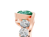 Rose gold Bezel Set Round Cut Diamond Split Shank Ring_5