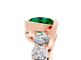 Rose gold Bezel Set Round Cut Diamond Split Shank Ring_5