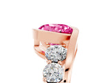 Rose gold Bezel Set Round Cut Diamond Split Shank Ring_5