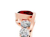 Rose gold Bezel Set Round Cut Diamond Split Shank Ring_5