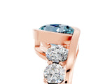 Rose gold Bezel Set Round Cut Diamond Split Shank Ring_5