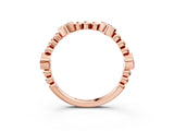 Rose gold Bezel Set Round Diamond Beaded Band_12