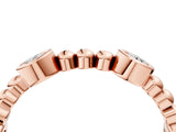 Rose gold Bezel Set Round Diamond Beaded Band_13