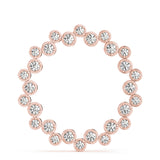 Rose gold Bezel Set Round Diamond Circle Pendant 1