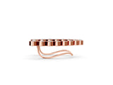 Rose gold Bezel-Set Round Diamond Climber Earrings_14