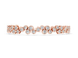 Rose gold Bezel Set Round Diamond Cluster Tennis Bracelet_3