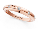 Rose gold Bezel Set Round Diamond Comfort Fit Band_24