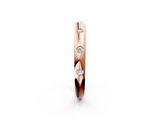 Rose gold Bezel Set Round Diamond Comfort Fit Band_25