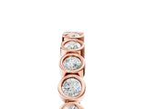 Rose gold Bezel Set Round Diamond Eternity Band_13