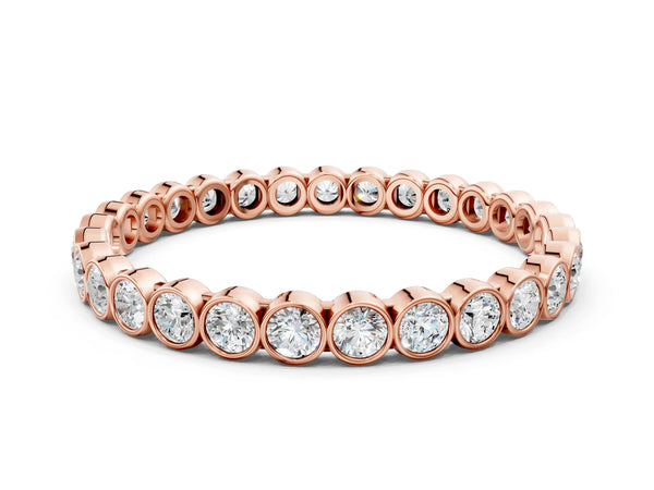 Rose gold Bezel-Set Round Diamond Eternity Band
