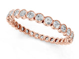 Rose gold Bezel-Set Round Diamond Eternity Band_3
