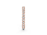 Rose gold Bezel-Set Round Diamond Eternity Band_4