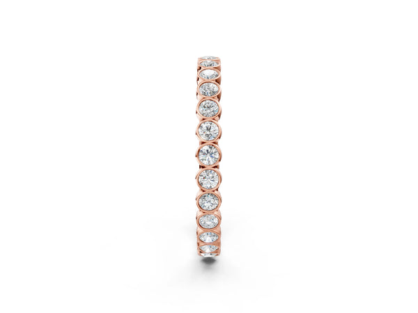 Rose gold Bezel-Set Round Diamond Eternity Band