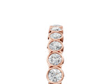 Rose gold Bezel-Set Round Diamond Eternity Band_7