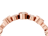 Rose gold Bezel Set Round Diamond Half Eternity Band_11