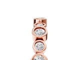 Rose gold Bezel Set Round Diamond Half Eternity Band_12