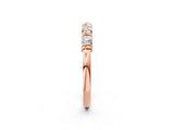 Rose gold Bezel-Set Round Diamond Half-Eternity Band_6