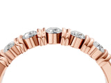 Rose gold Bezel-Set Round Diamond Half-Eternity Band_8