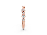 Rose gold Bezel Set Round Diamond Half Eternity Band_9