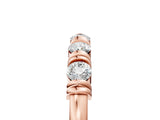 Rose gold Bezel-Set Round Diamond Half-Eternity Band_9